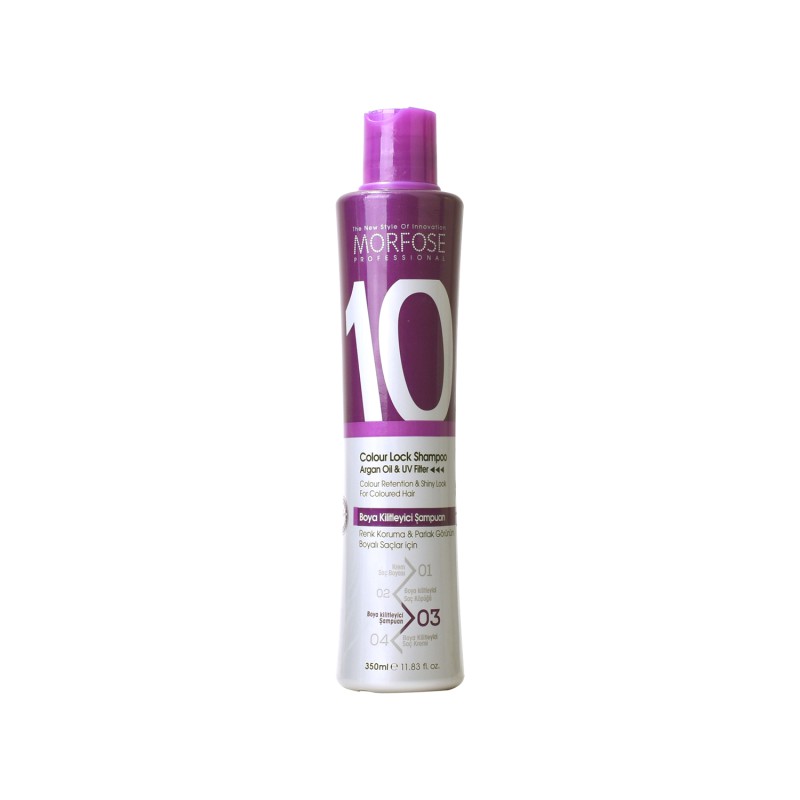 Morfose - 10 Shampoo Color Lock Εμπλουτισμένο Με Έλαιο Αργκάν & UV Φίλτρο 350ml