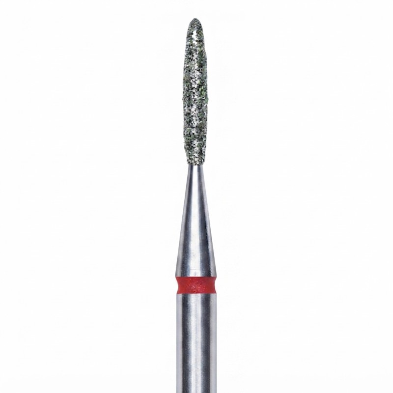 STALEKS ΕΡΓΑΛΕΙΟ ΤΡΟΧΟΥ DIAMOND NAIL D BIT ''FLAME'' (RED) 1.4/8mm 