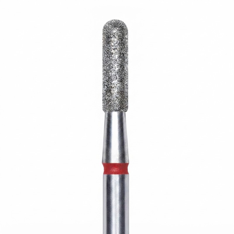 STALEKS ΕΡΓΑΛΕΙΟ ΤΡΟΧΟΥ DIAMOND NAIL D BIT 'ROUND CYLINDER'' (RED) 2.3mm/8mm 