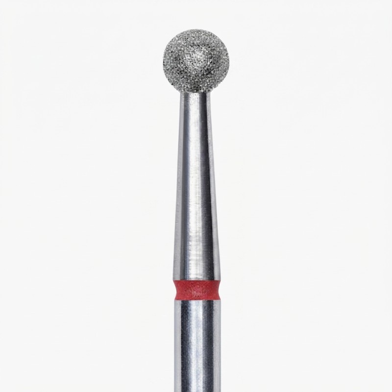 STALEKS ΕΡΓΑΛΕΙΟ ΤΡΟΧΟΥ DIAMOND NAIL DRILL BIT ''BALL'' (RED) 3,5mm 