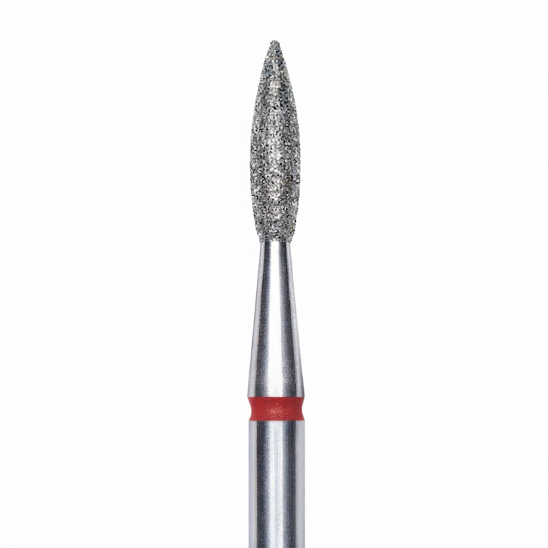 STALEKS ΕΡΓΑΛΕΙΟ ΤΡΟΧΟΥ DIAMOND NAIL DRILL BIT ''FLAME'' (RED) 2.1mm/8mm
