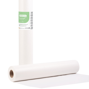 Premium Standard 2ply Χαρτί & PE Εξεταστικό ρολό 58cm x 50m - Λευκό